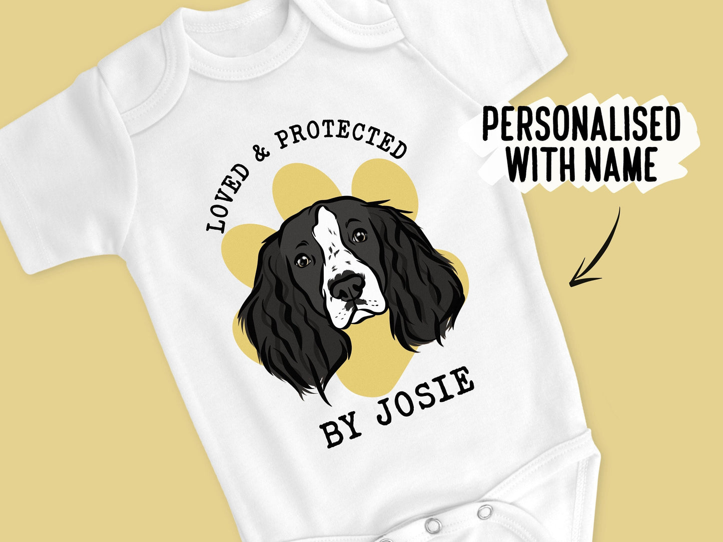 Springer Spaniel Baby Sleepsuit