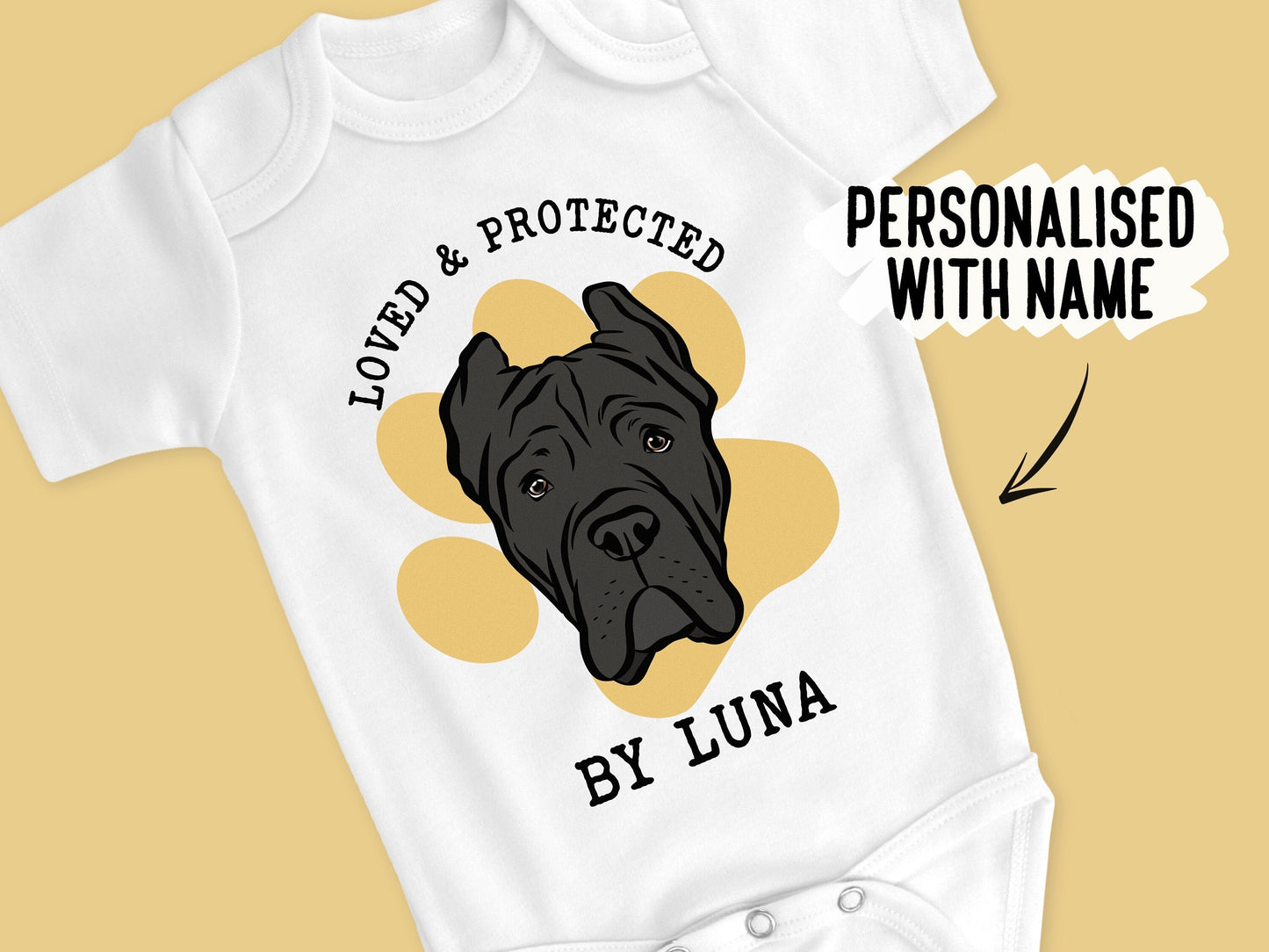 Cane Corso Baby Sleepsuit
