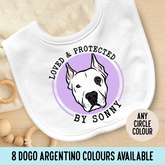 Dogo Argentino Baby Bib