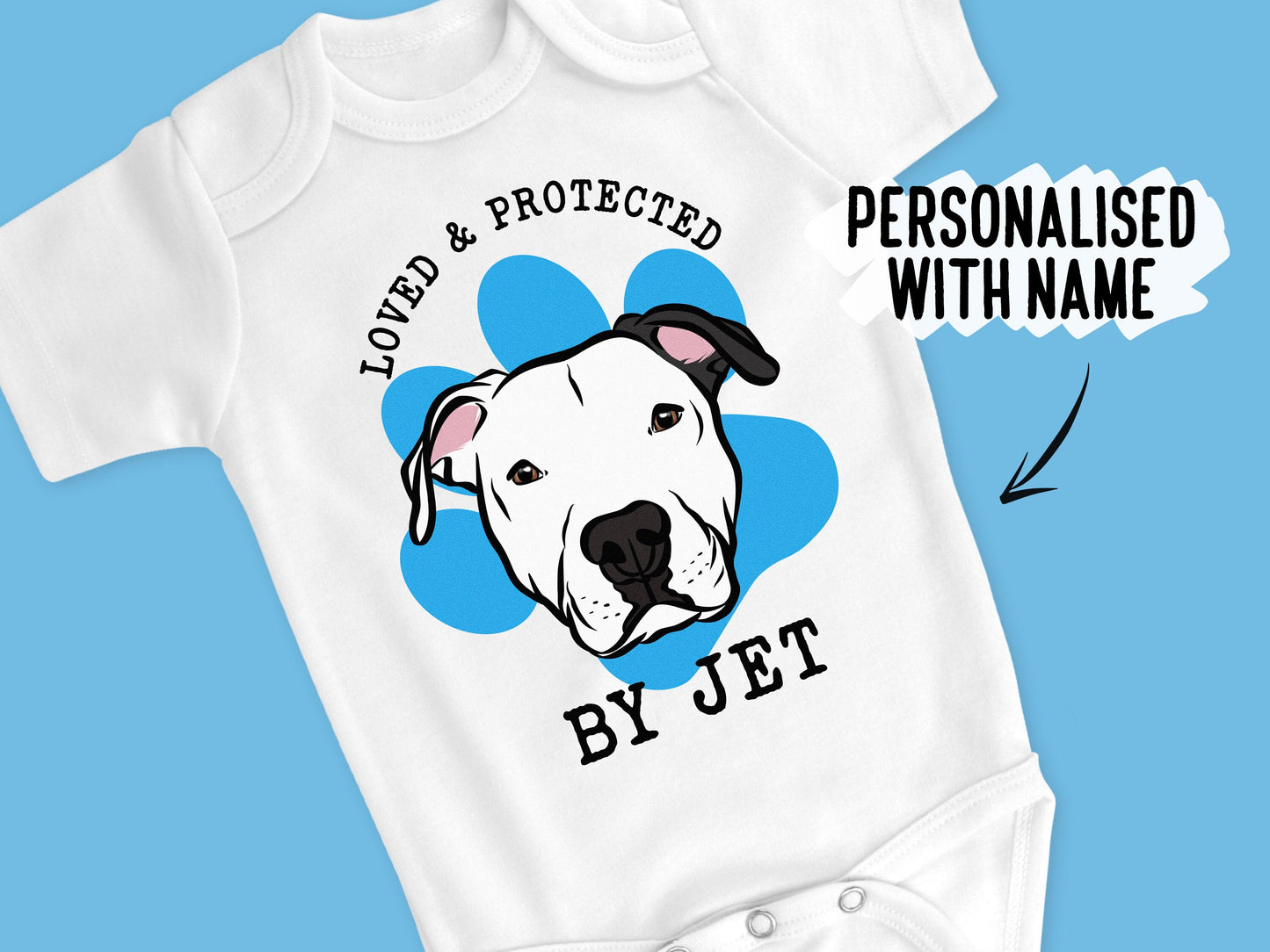Dogo Argentino Baby Sleepsuit
