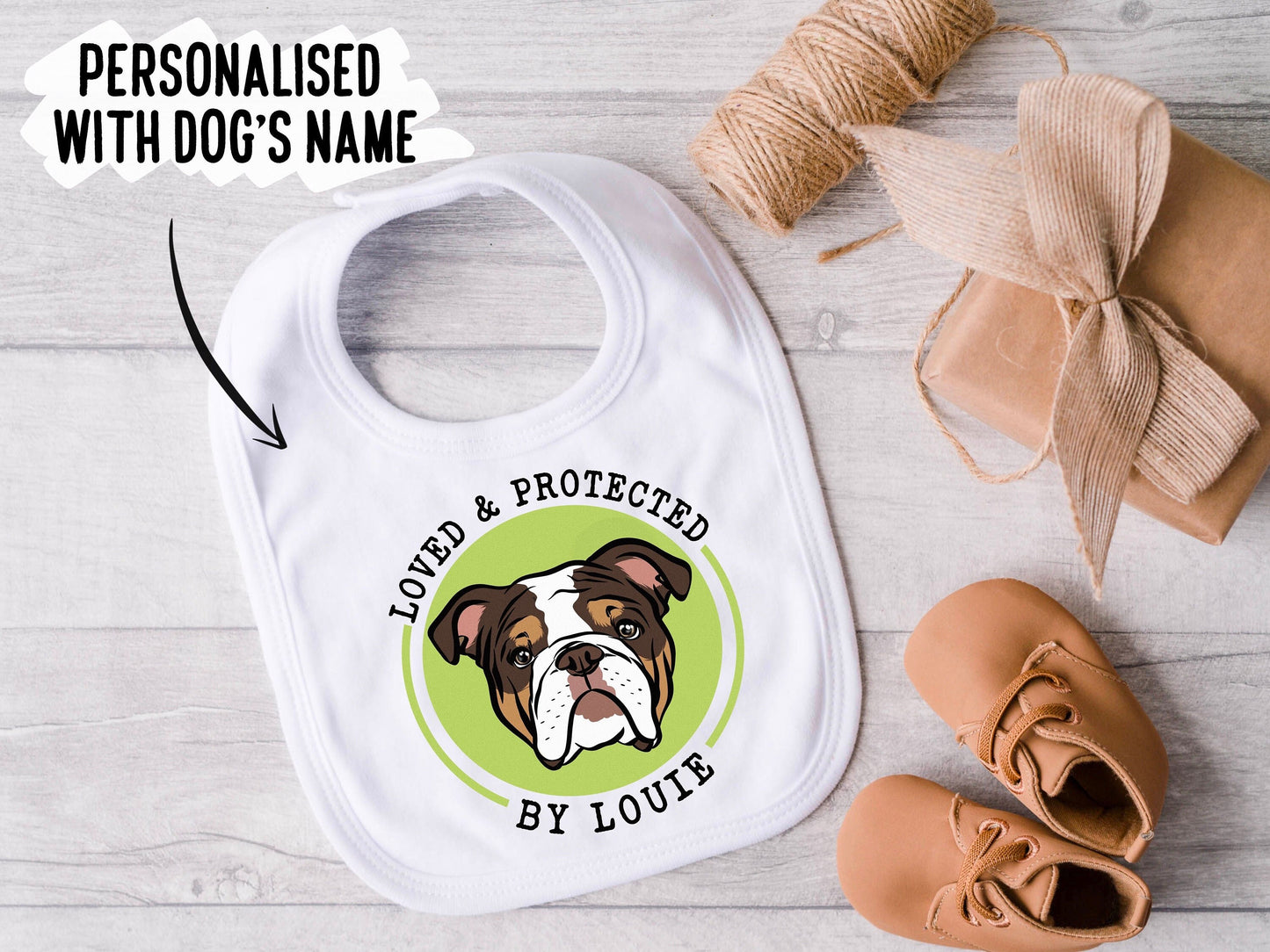 English Bulldog Baby Bib