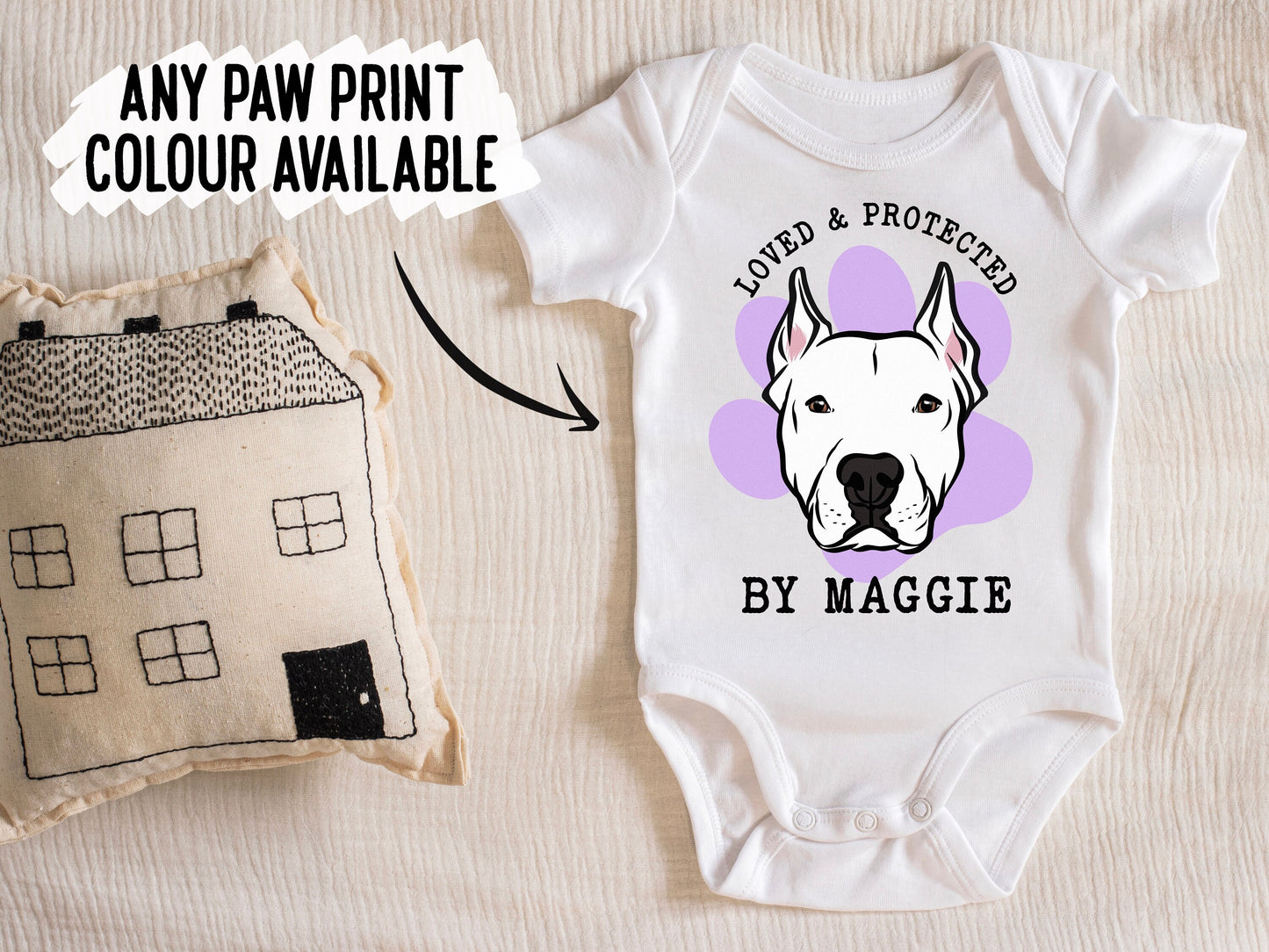 Dogo Argentino Baby Sleepsuit