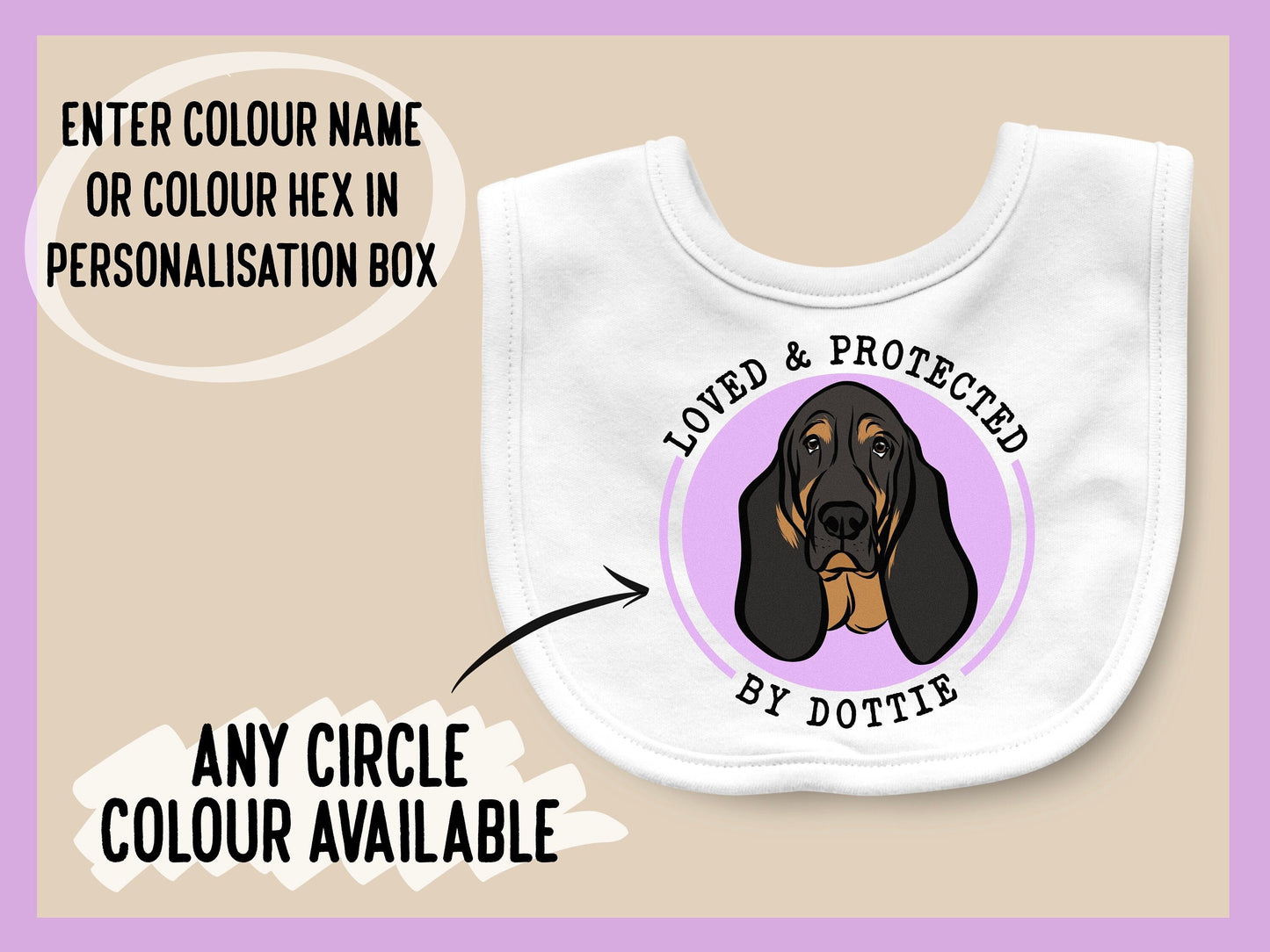 Basset Hound Baby Bib