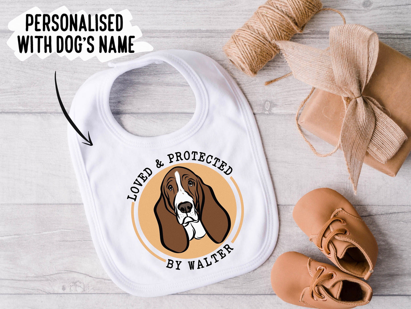 Basset Hound Baby Bib