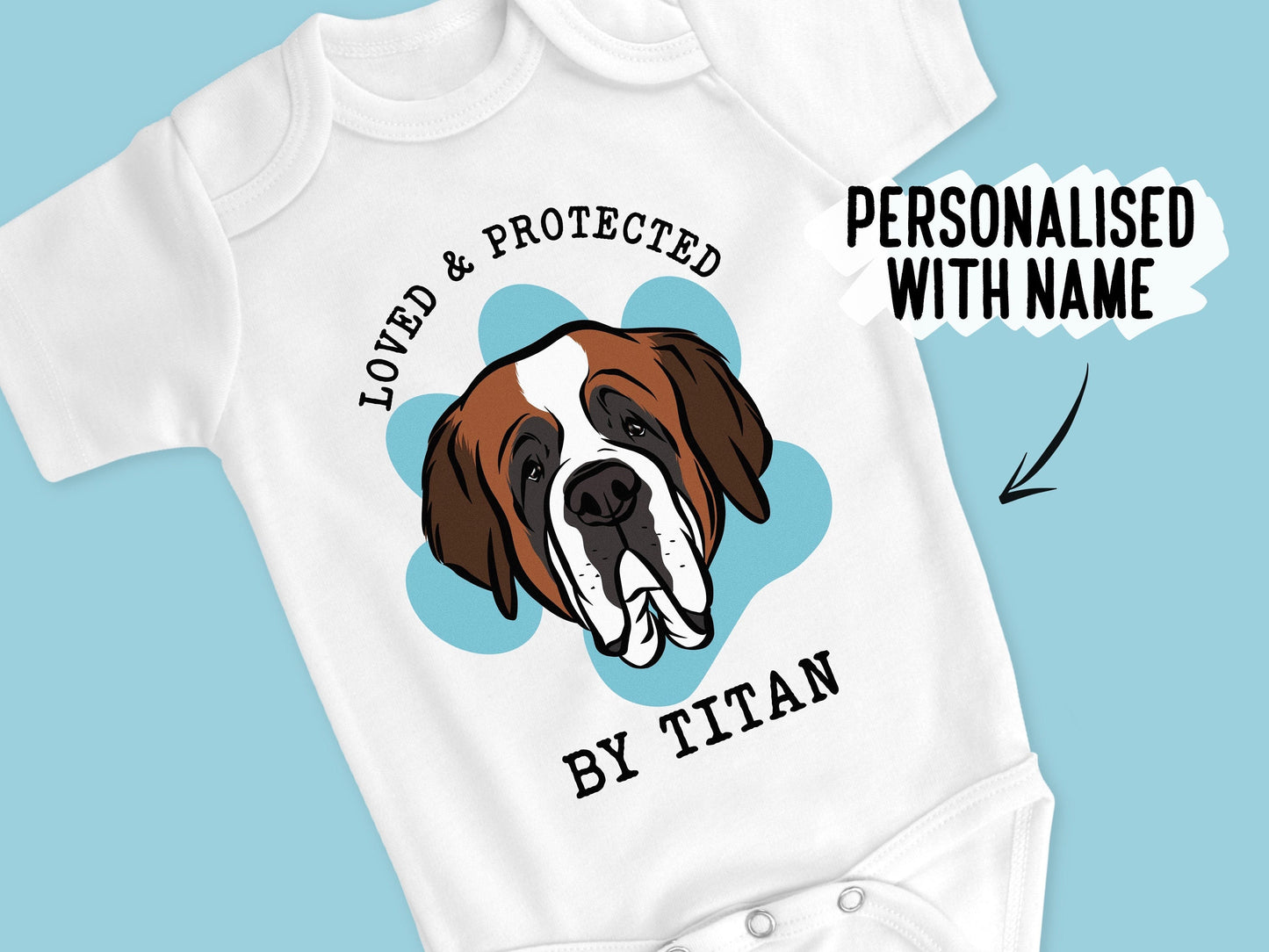 Saint Bernard Baby Sleepsuit