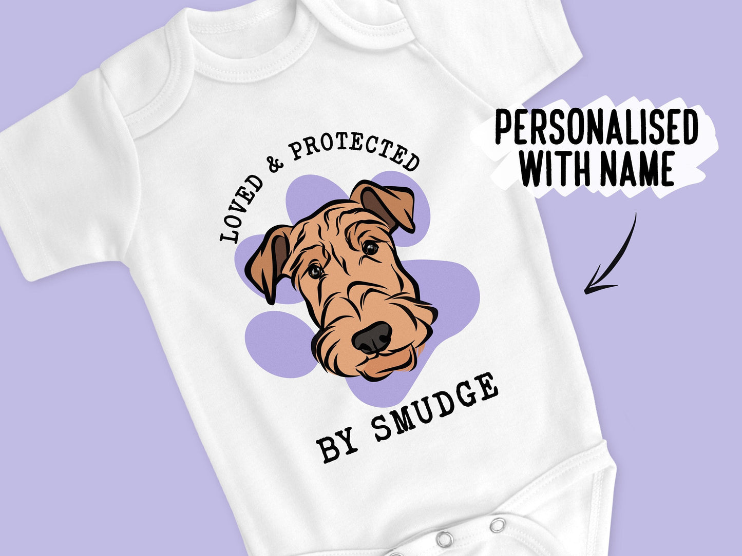Airedale Terrier Baby Sleepsuit