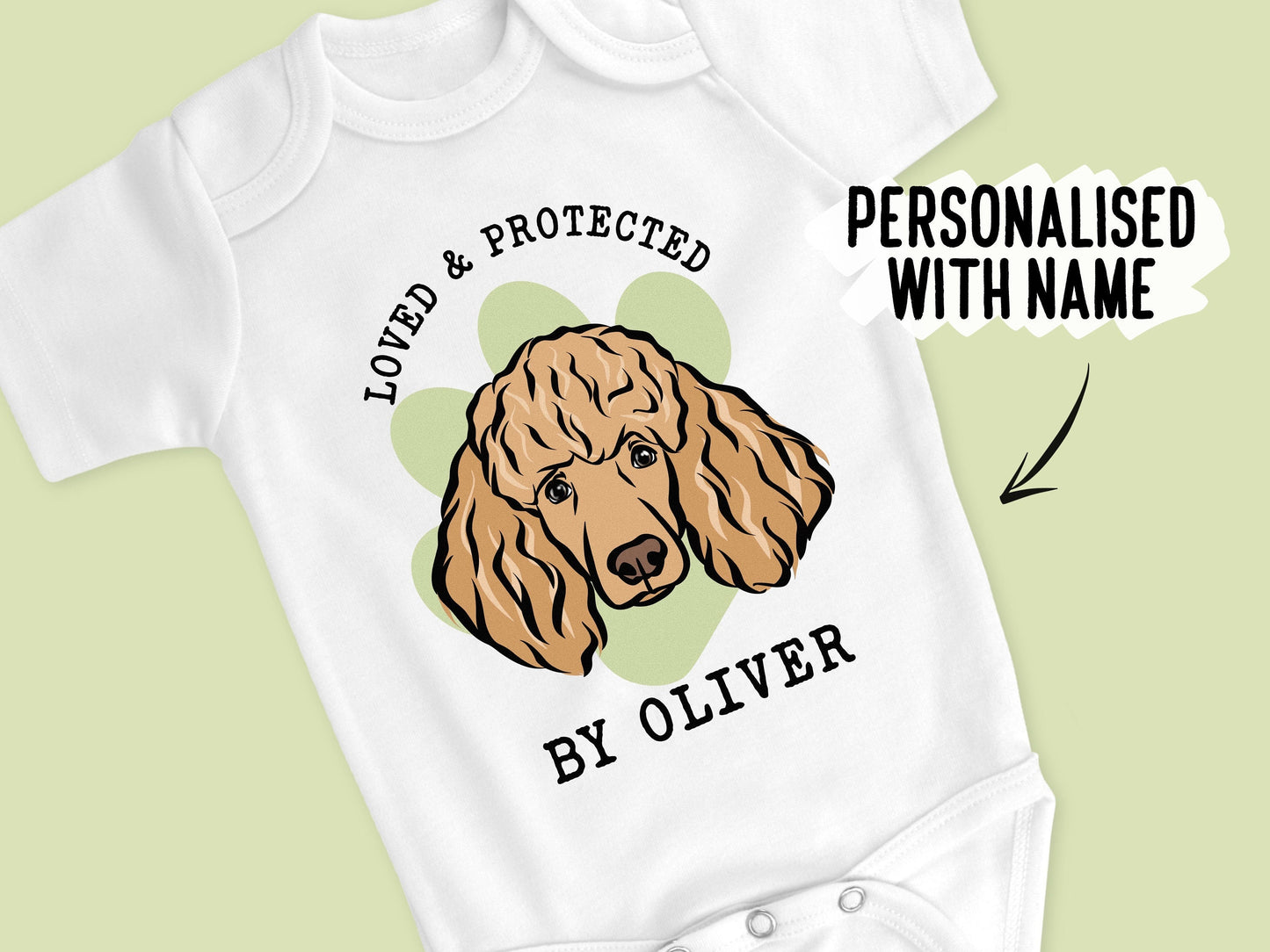 Poodle Face Baby Bodysuit