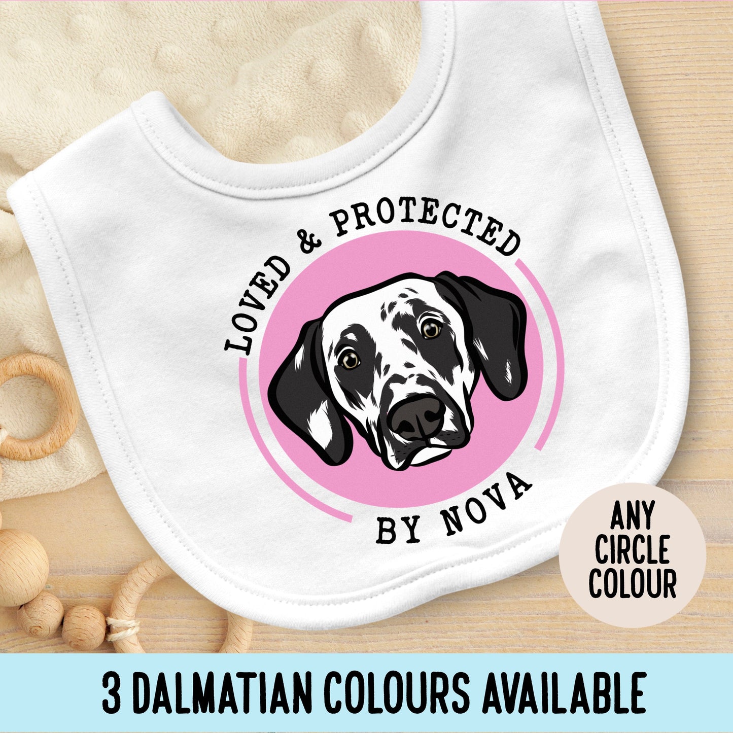 Dalmatian Dog Baby Bib