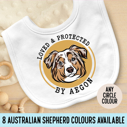 Australian Shepherd Baby Bib