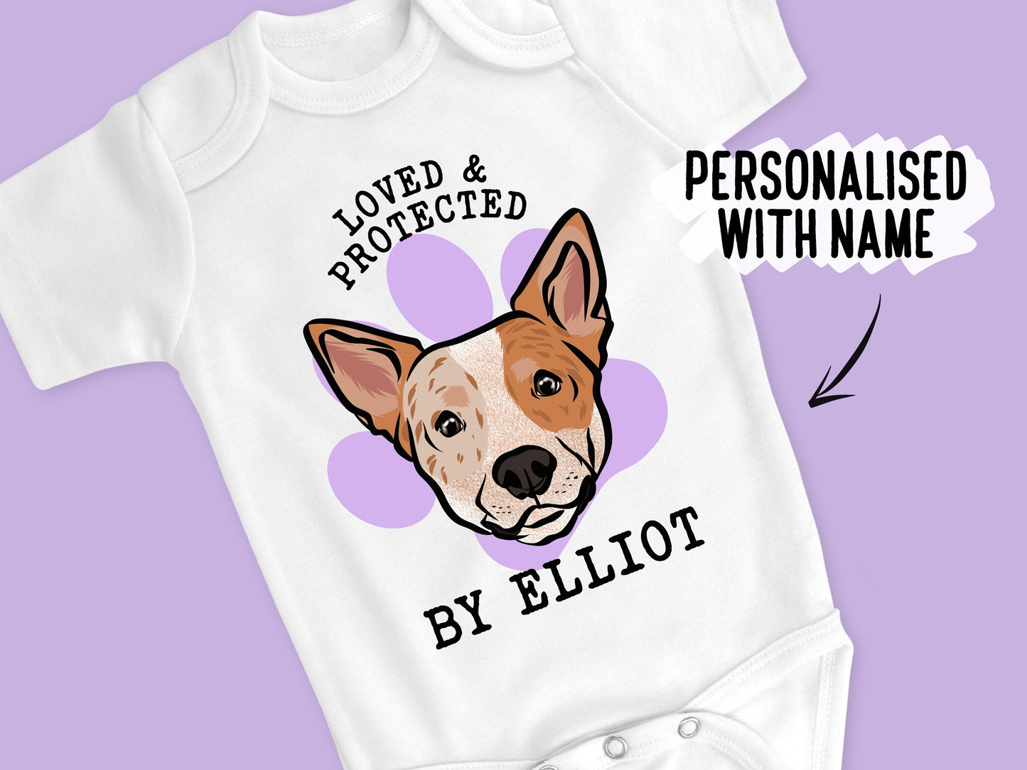 Australian Cattle Baby Sleepsuit