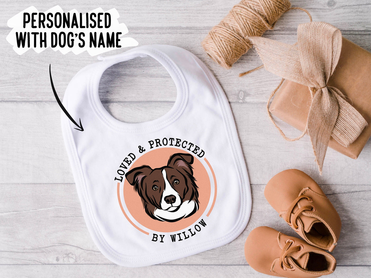 Border Collie Baby Bib