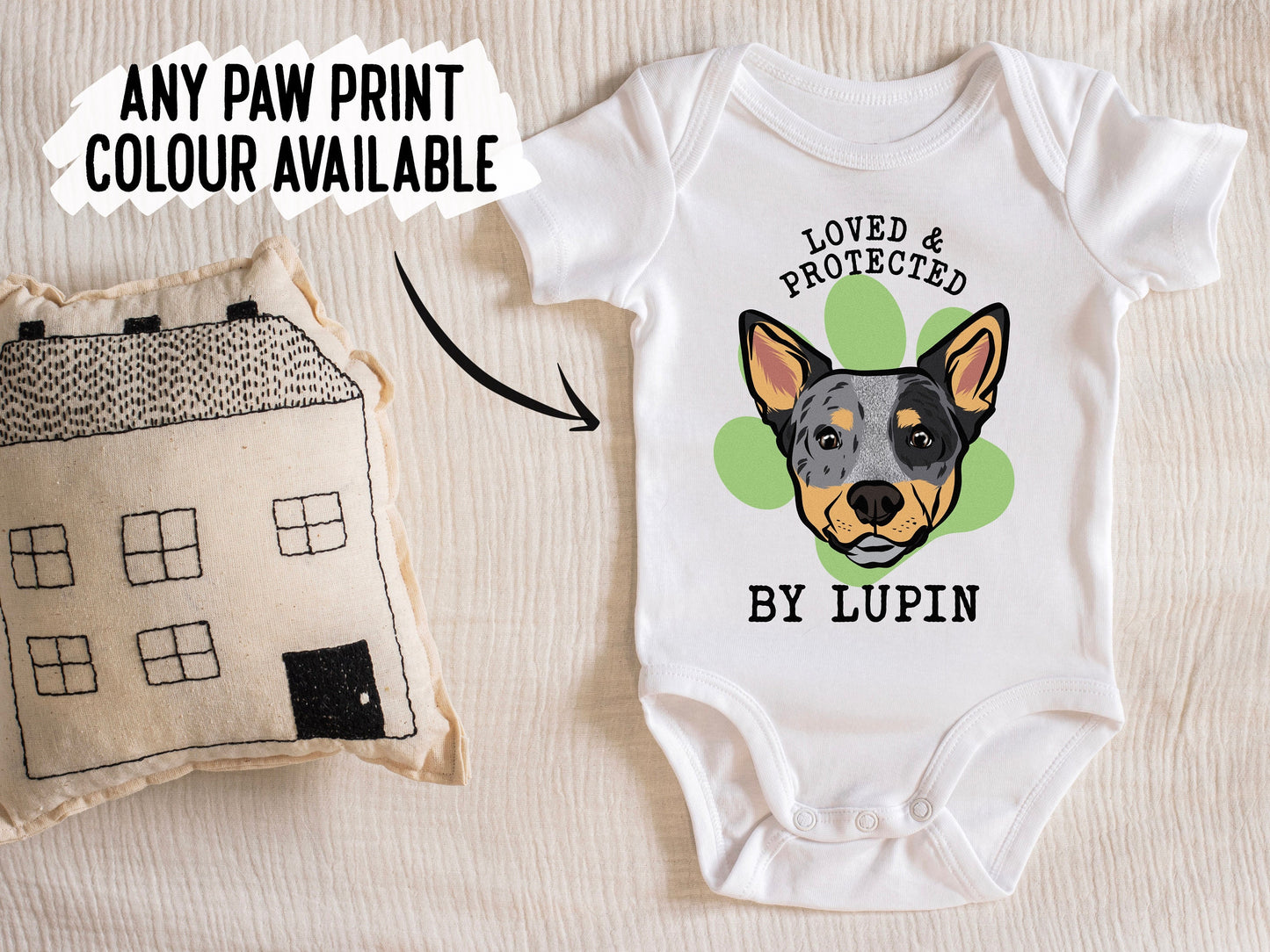 Australian Cattle Baby Sleepsuit