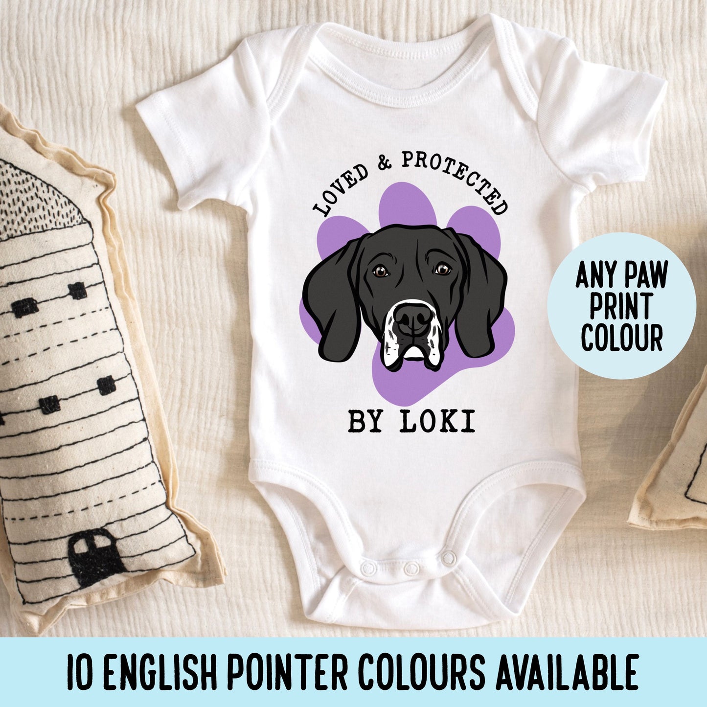 English Pointer Baby Bodysuit