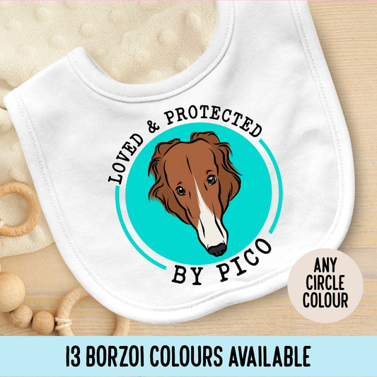 Borzoi Baby Bib