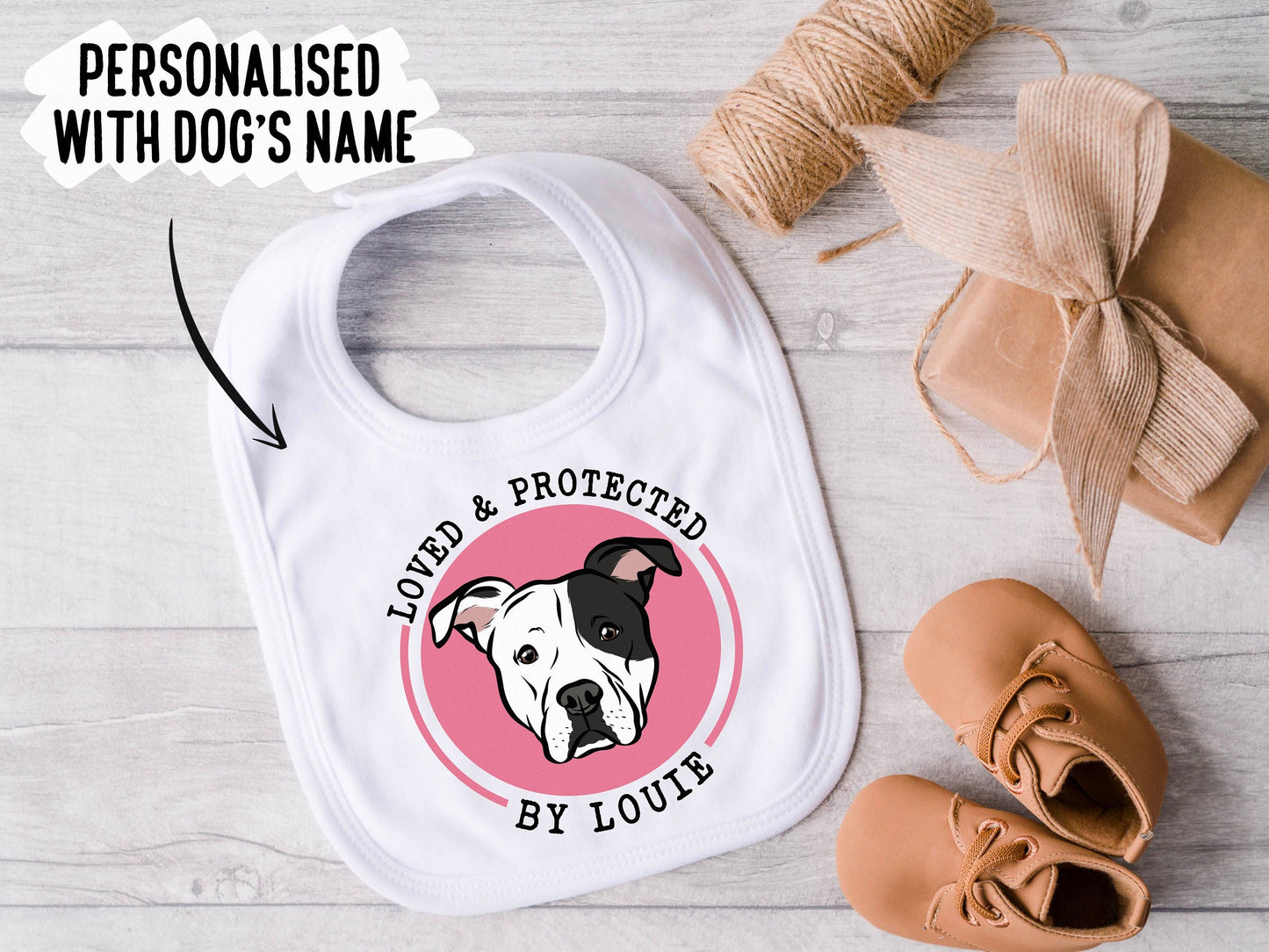 Staffordshire Bull Terrier Baby Bib