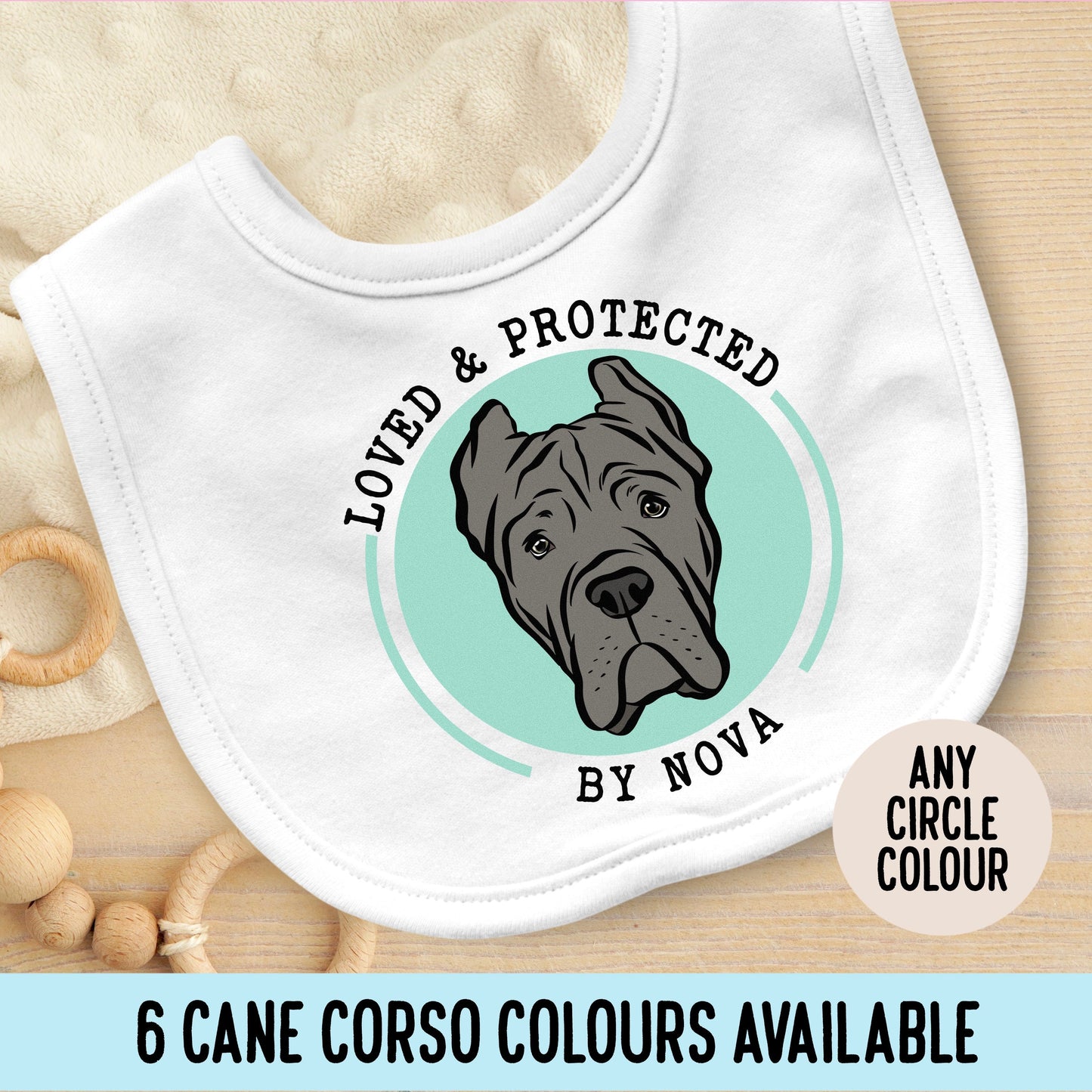 Cane Corso Baby Bib