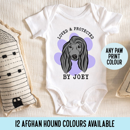 Afghan Hound Baby Sleepsuit