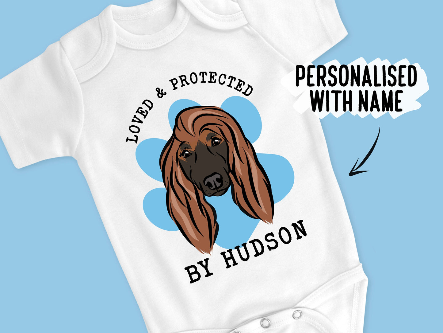 Afghan Hound Baby Sleepsuit