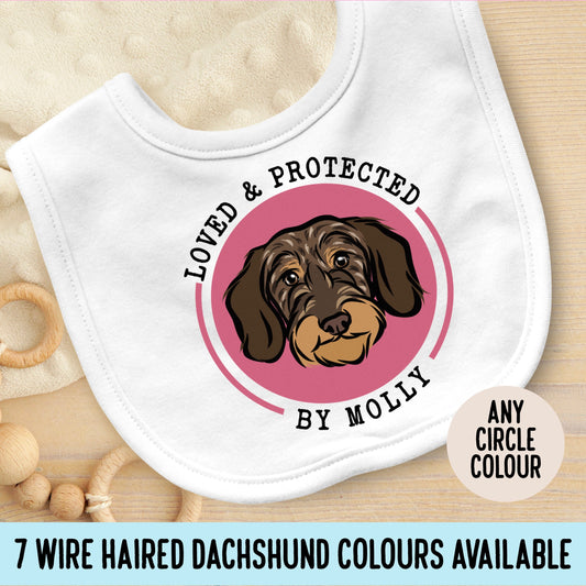 Wire Haired Dachshund Baby Bib