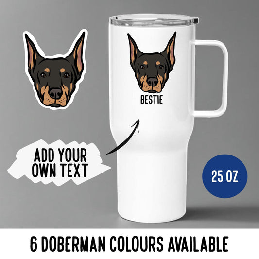 Doberman Travel Mug