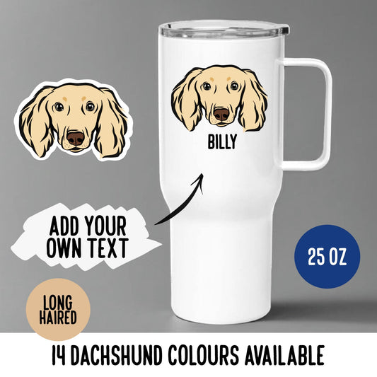Long Haired Dachshund Travel Mug