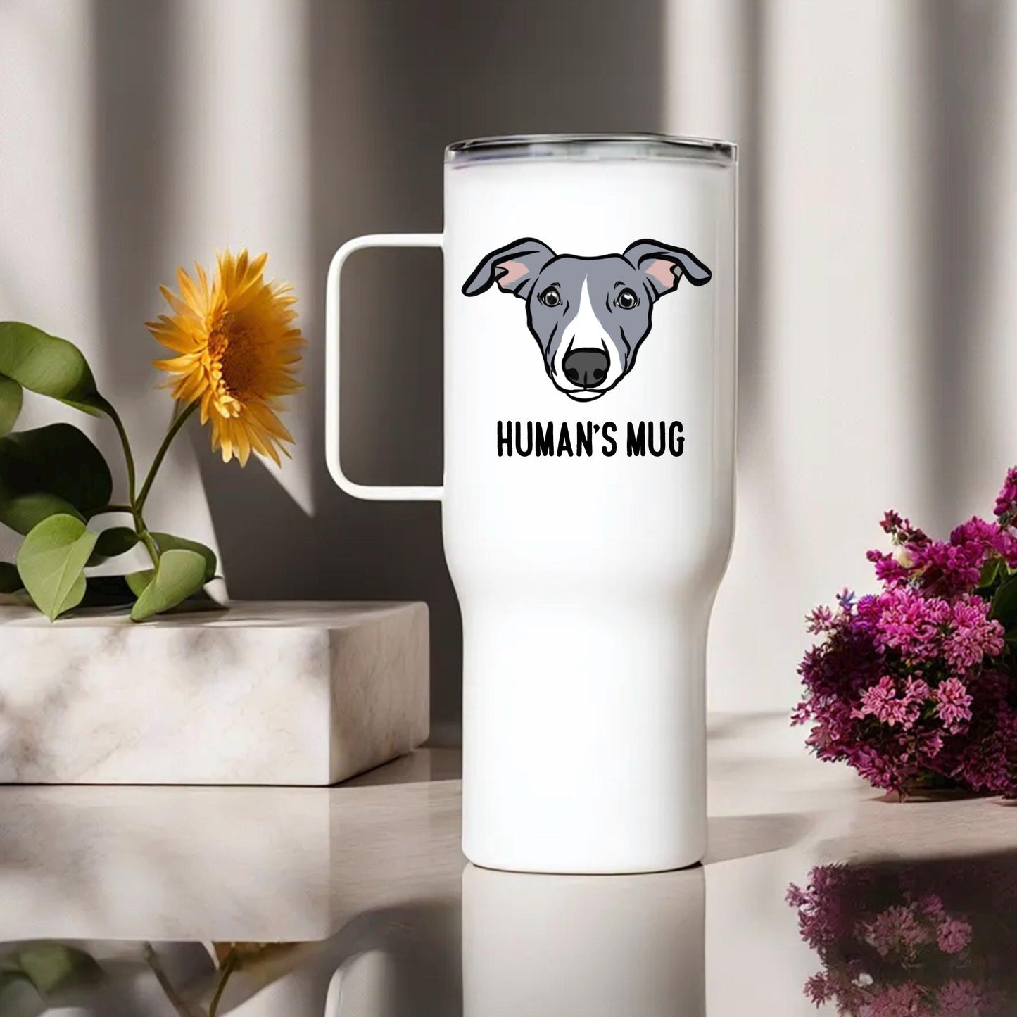 Whippet Greyhound Travel Mug