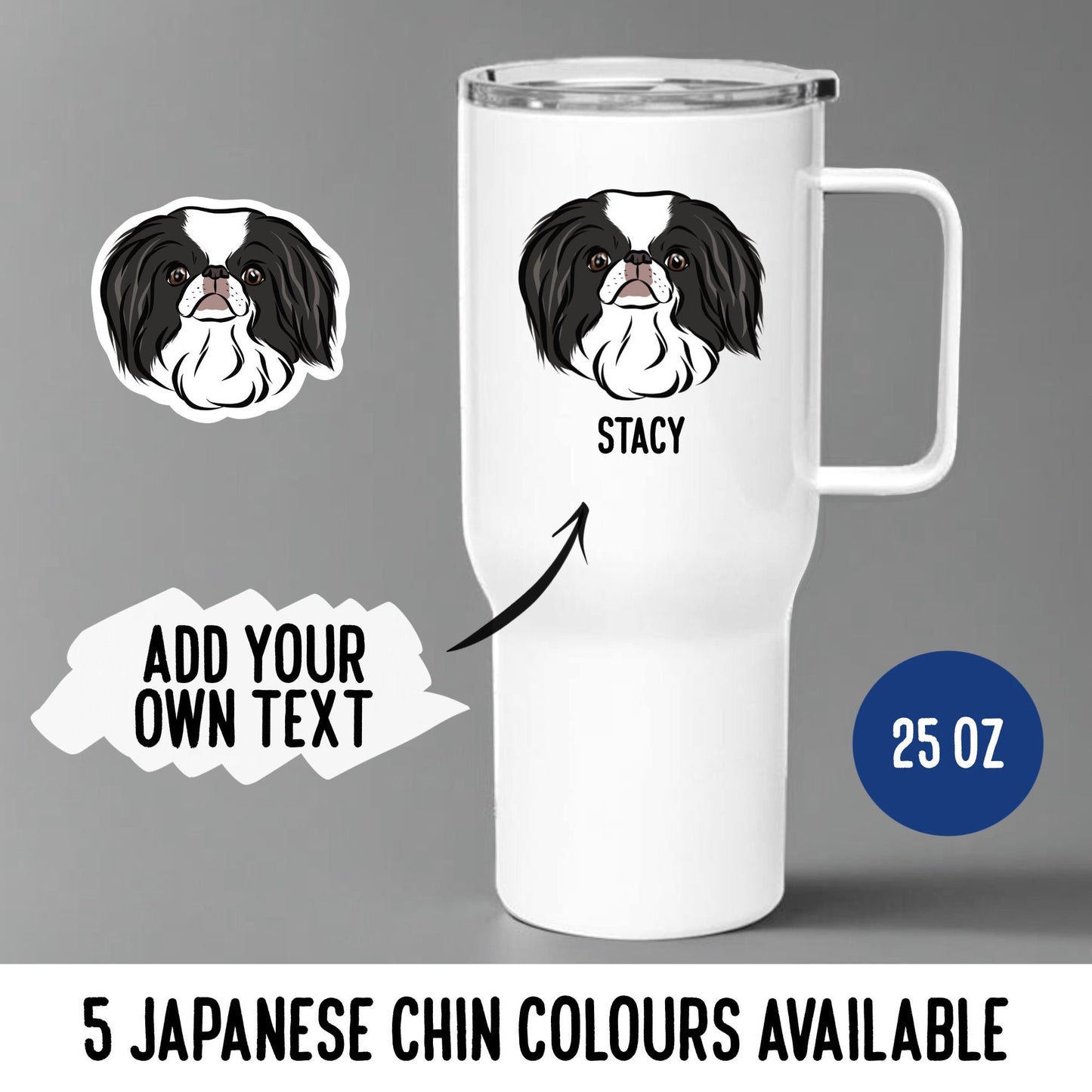Japanese Chin Print Travel Mug
