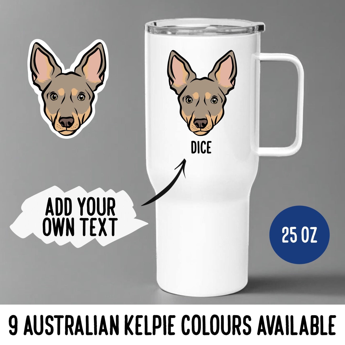 Australian Kelpie Travel Mug