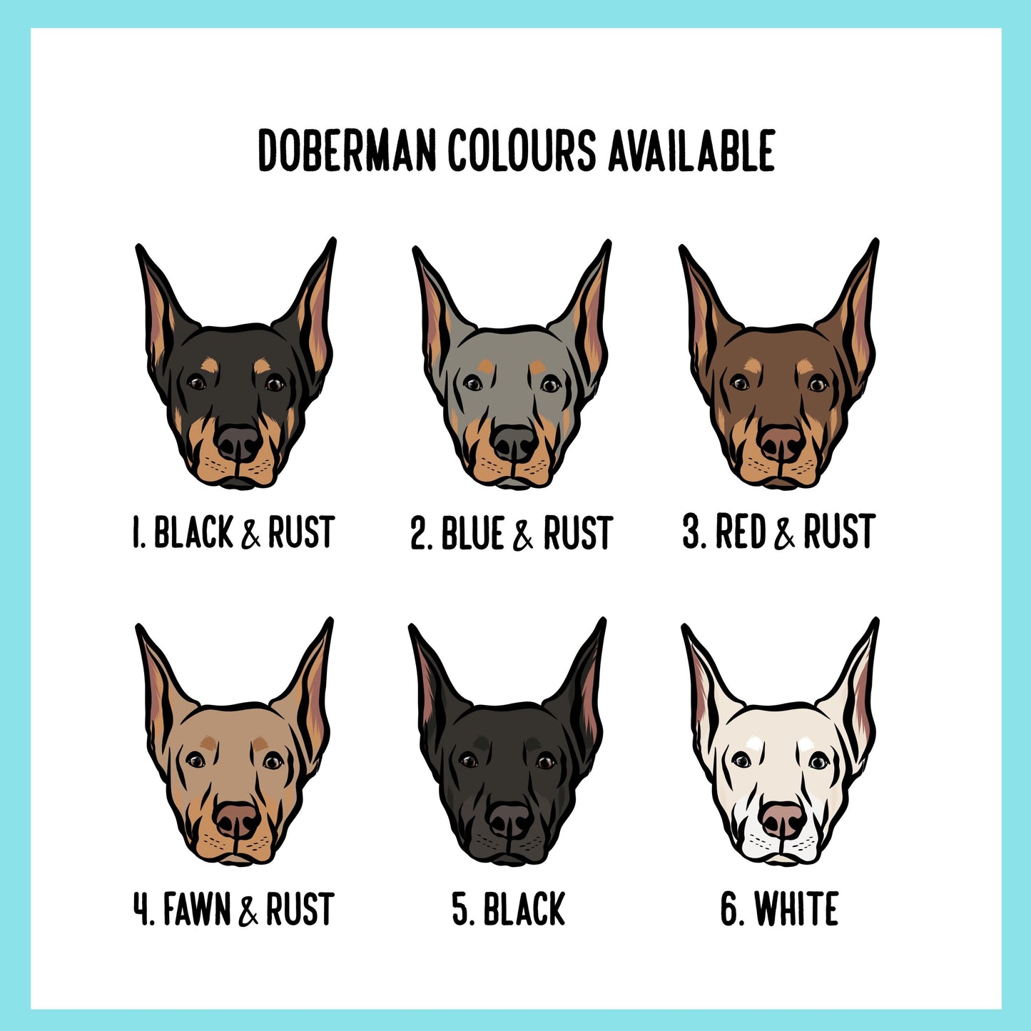 Doberman Portrait Keychain