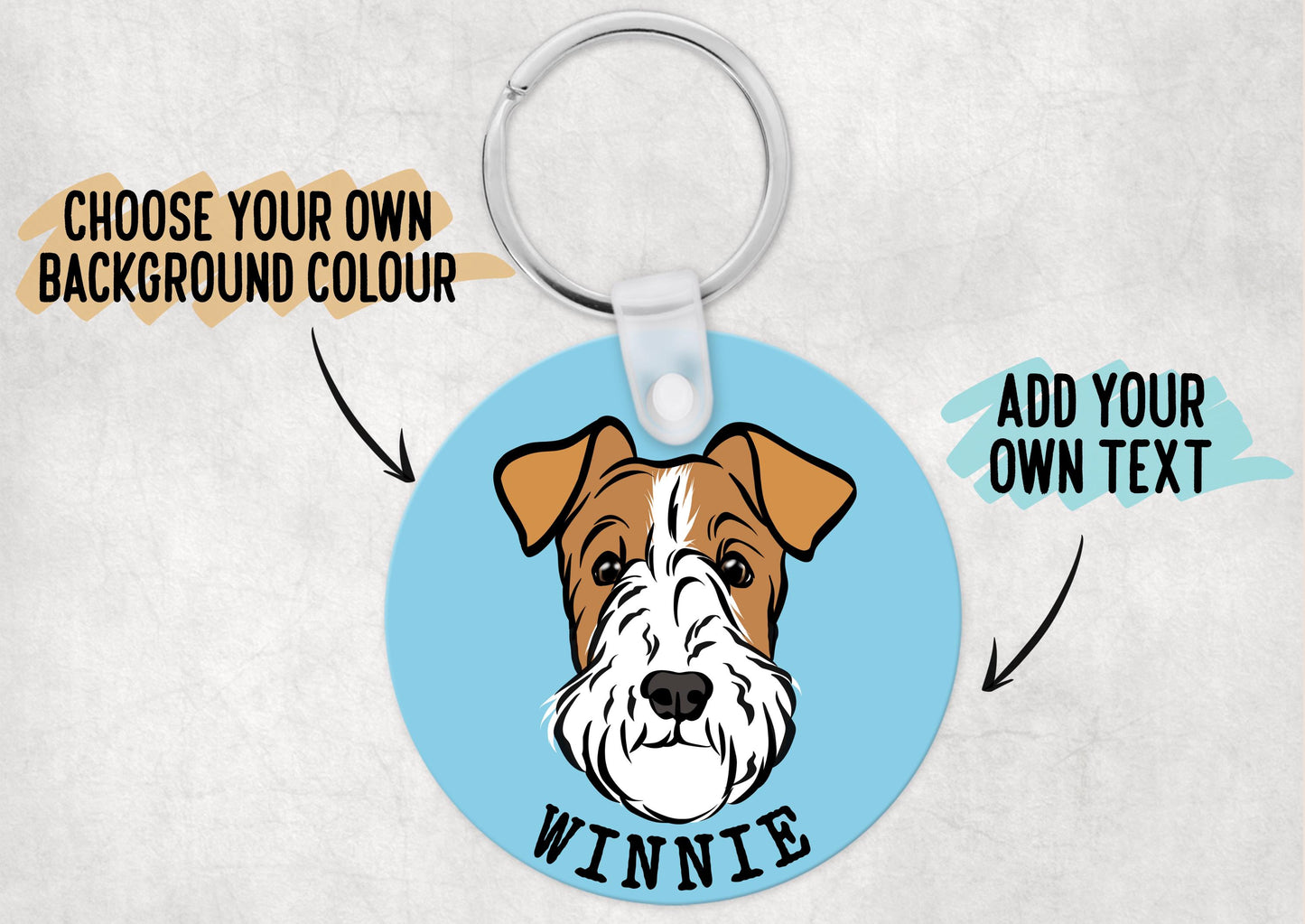 Wire Fox Terrier Keyring