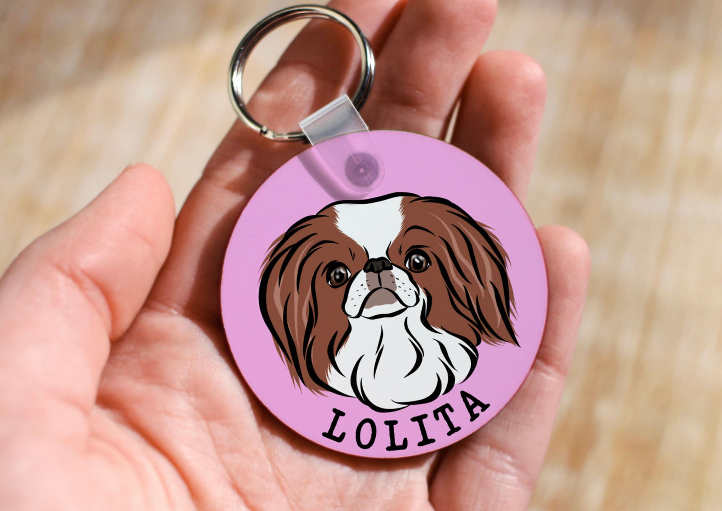 Japanese Chin Keychain
