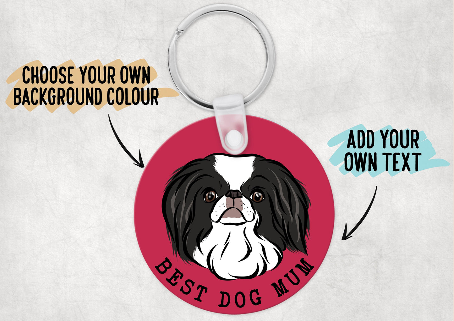 Japanese Chin Keychain