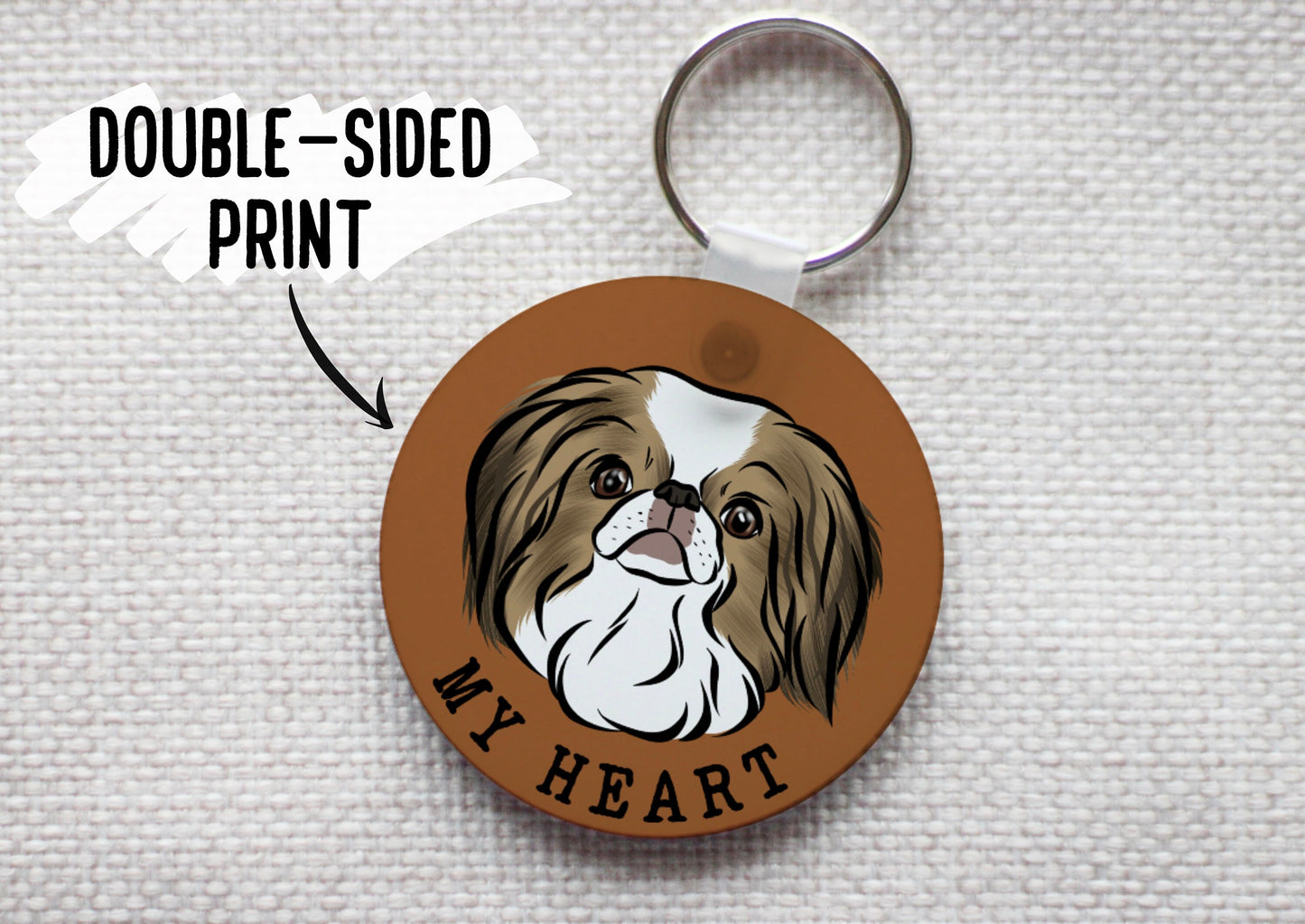 Japanese Chin Keychain