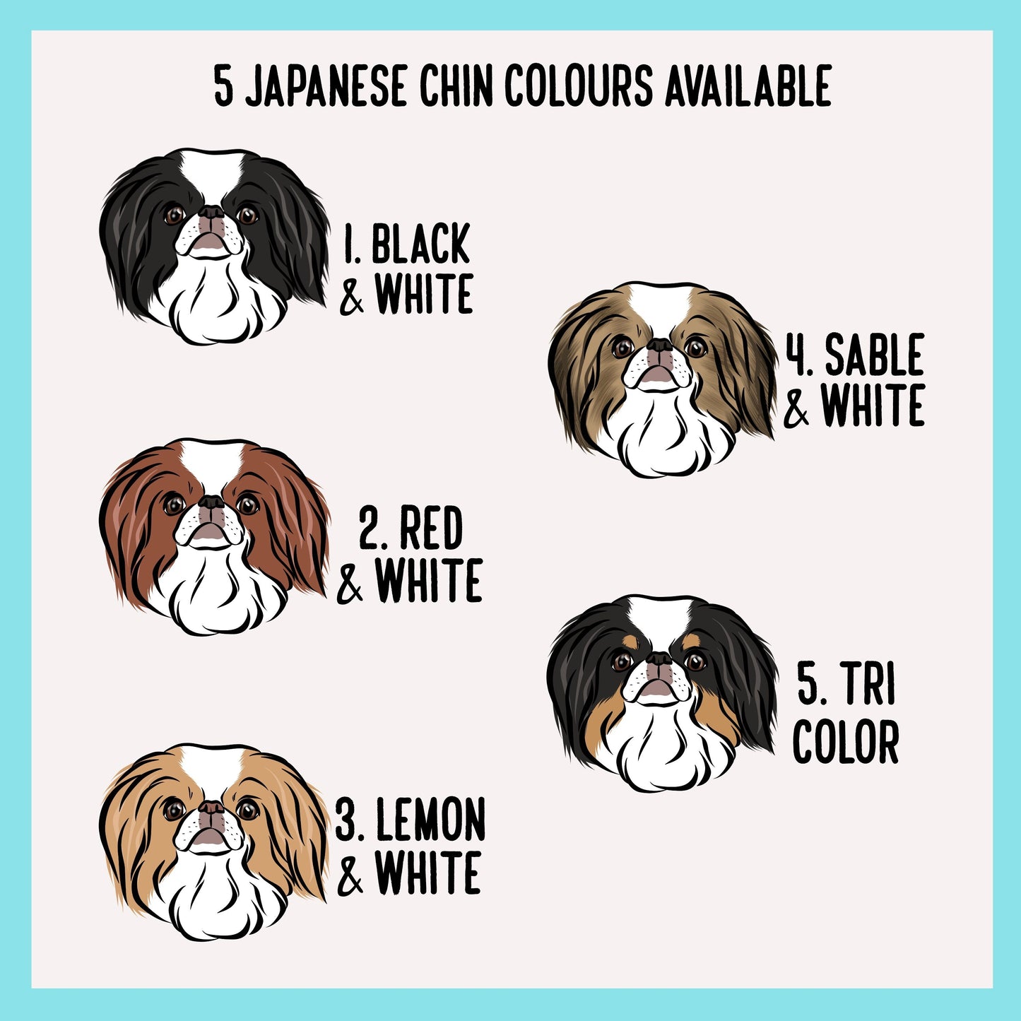 Japanese Chin Keychain