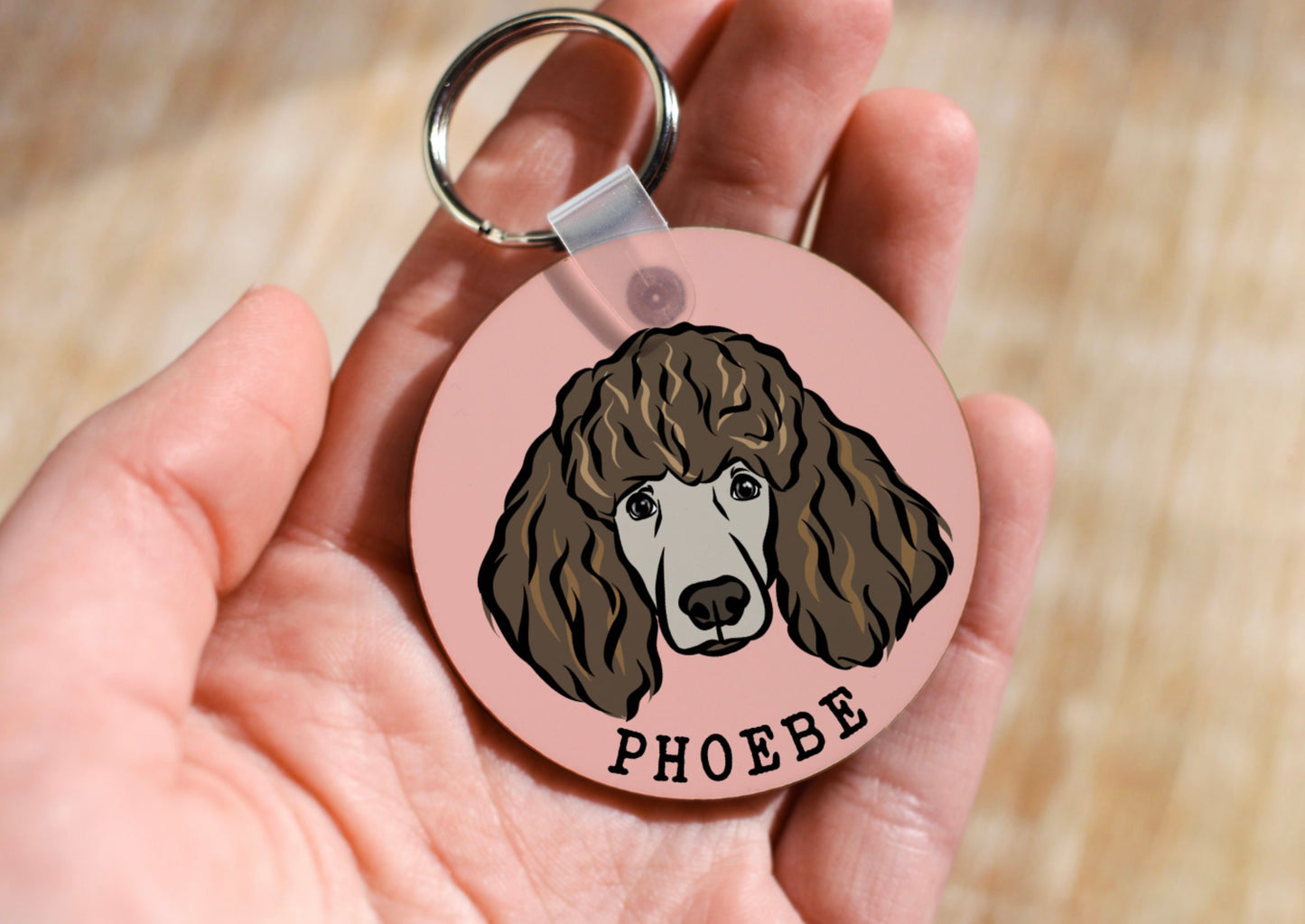 Personalised Poodle Keyring