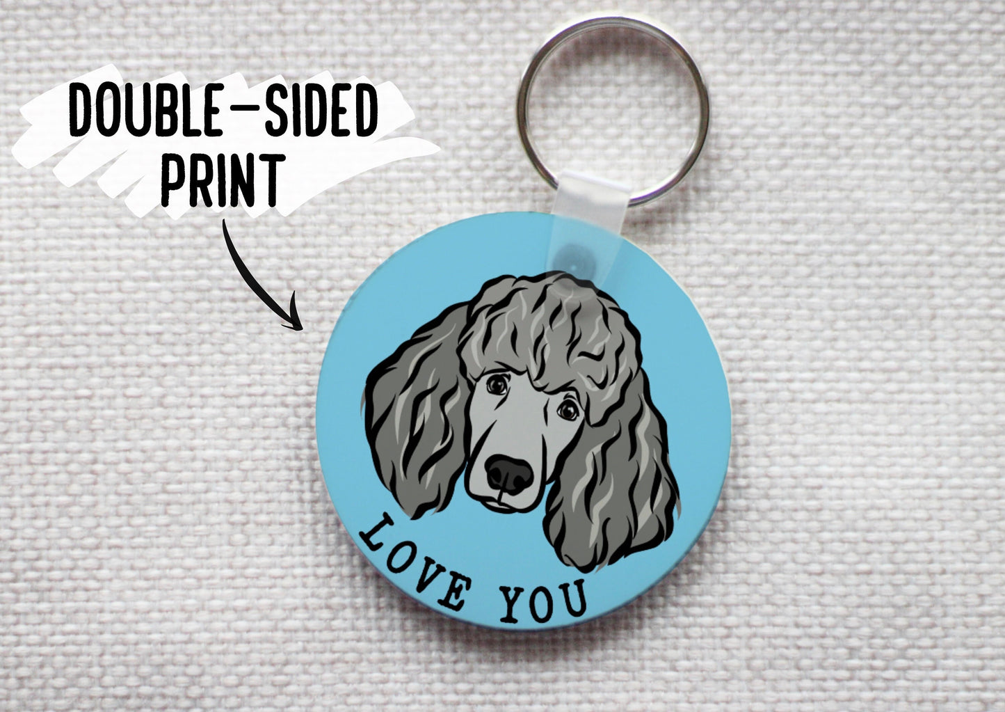 Personalised Poodle Keyring