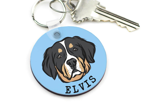 Bernese Mountain Dog Keyring