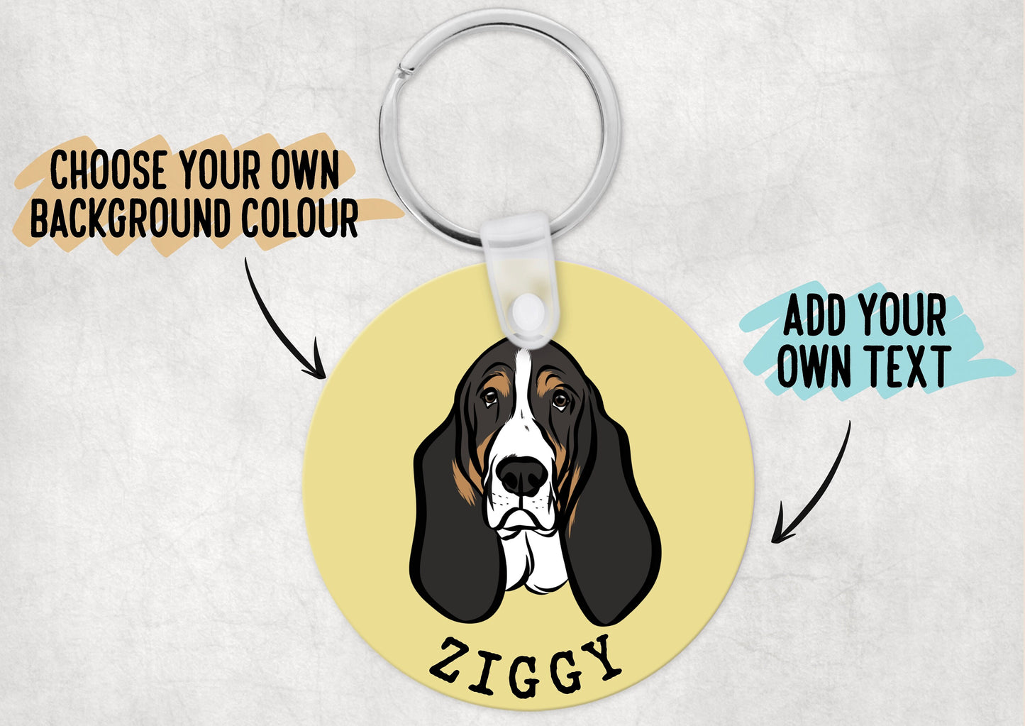 Basset Hound Keyring