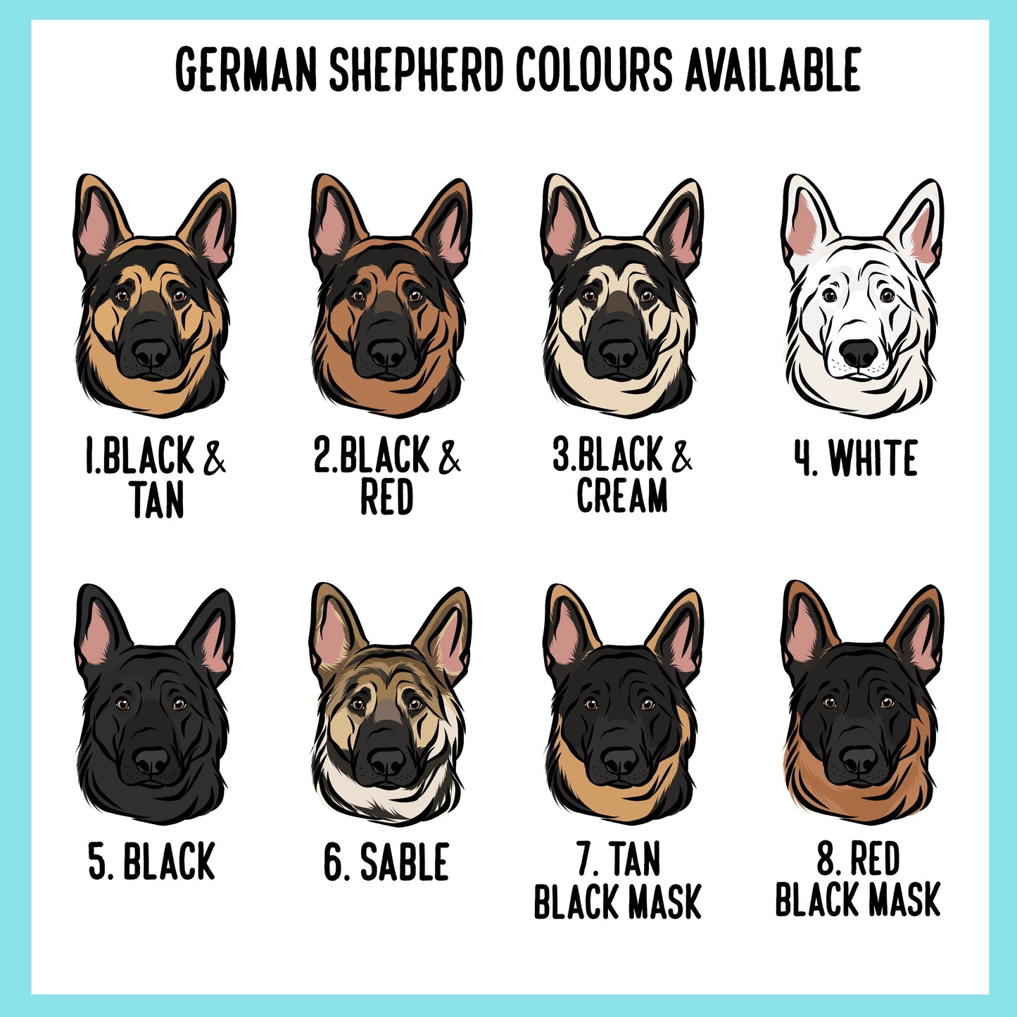 German Shepherd Stickers/ Custom GSD Breed Dog Sticker Pack/ Personalised Die Cut Pet Stickers with Name/ German Shepherd Gifts for Office