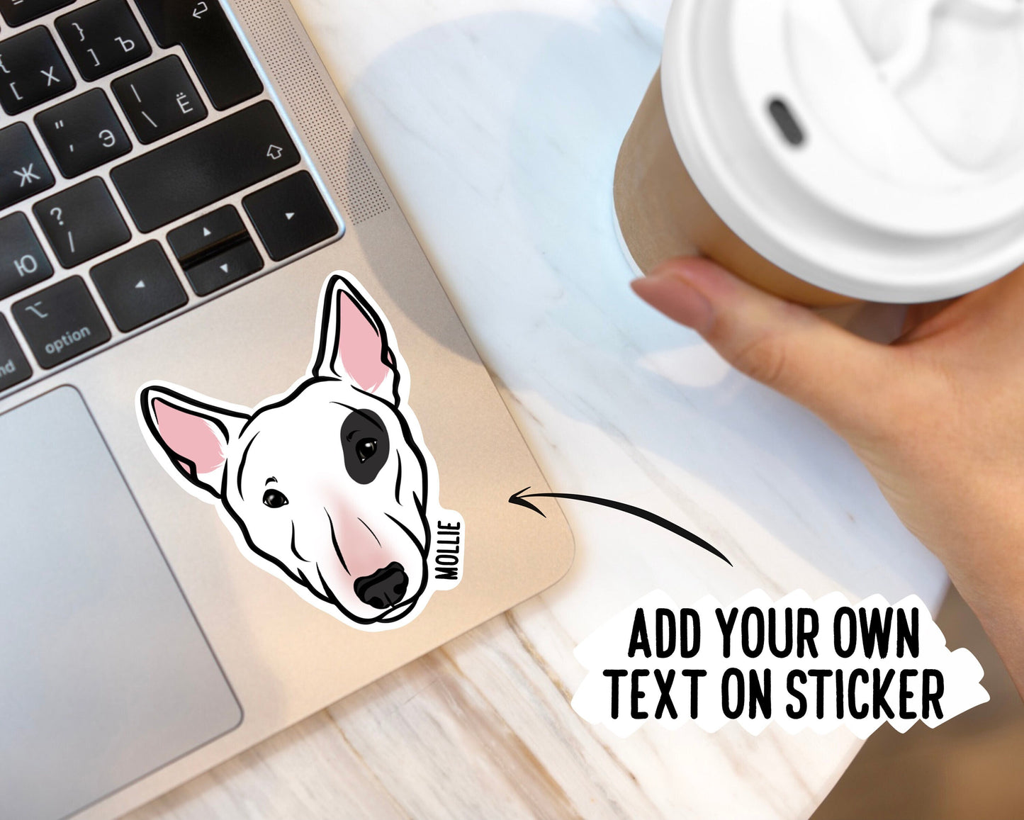Bull Terrier Face Stickers