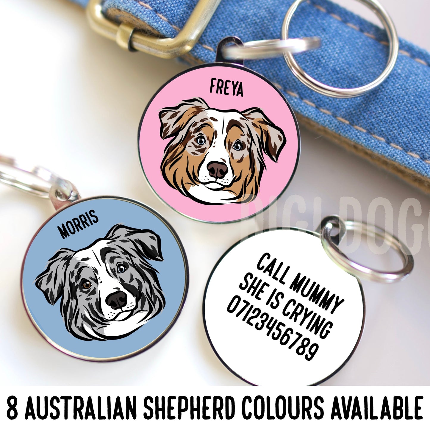 Australian Shepherd Dog ID Tag