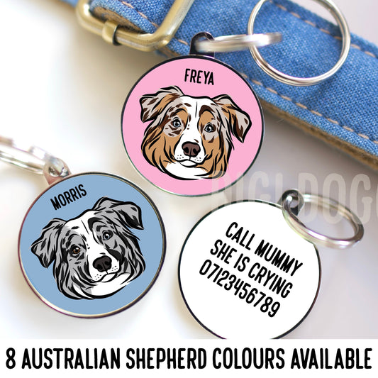 Australian Shepherd Dog ID Tag