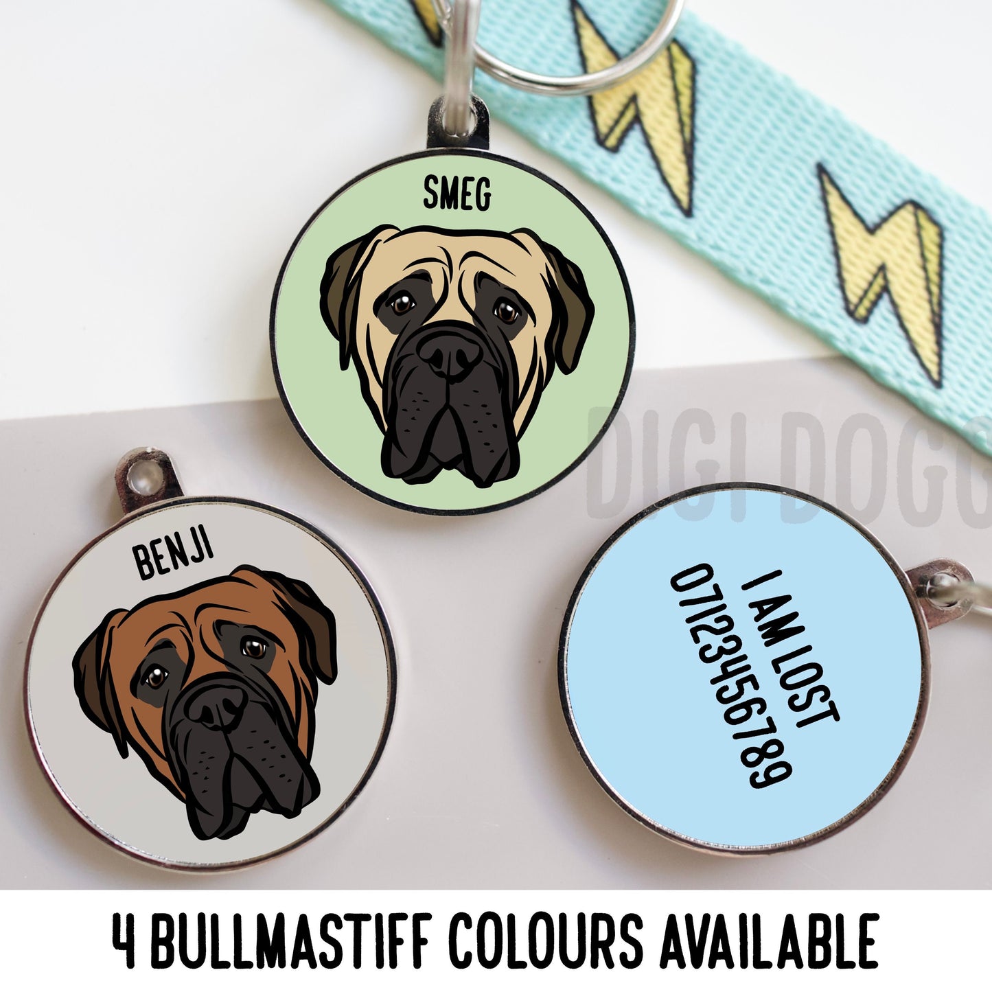 Bullmastiff Dog ID Tag