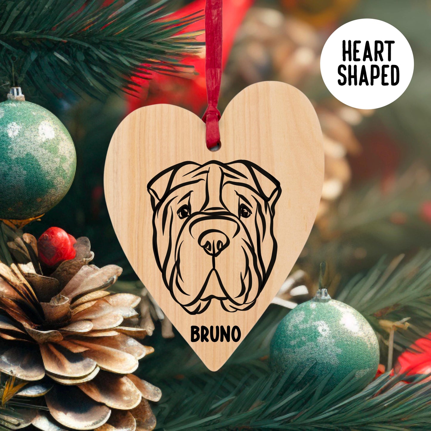 Shar Pei Christmas Tree Ornament