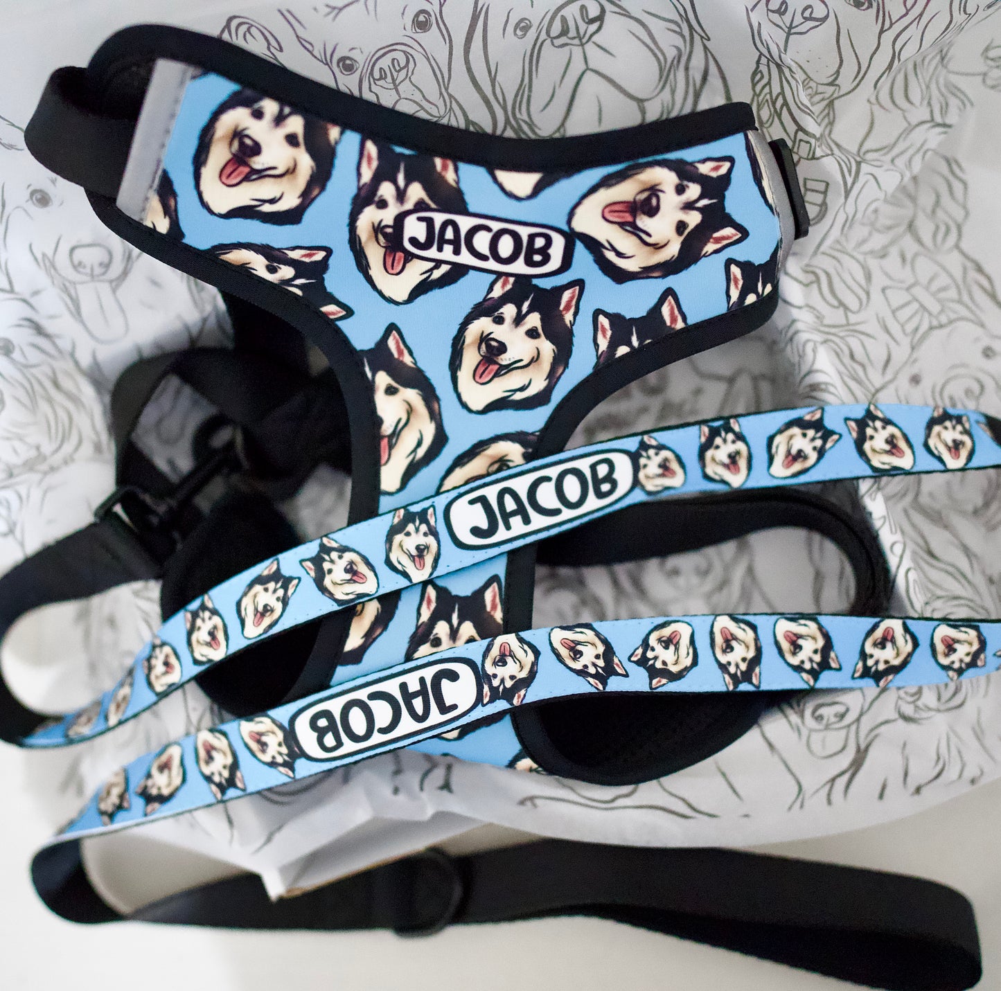 Bespoke Dog Portrait Lead