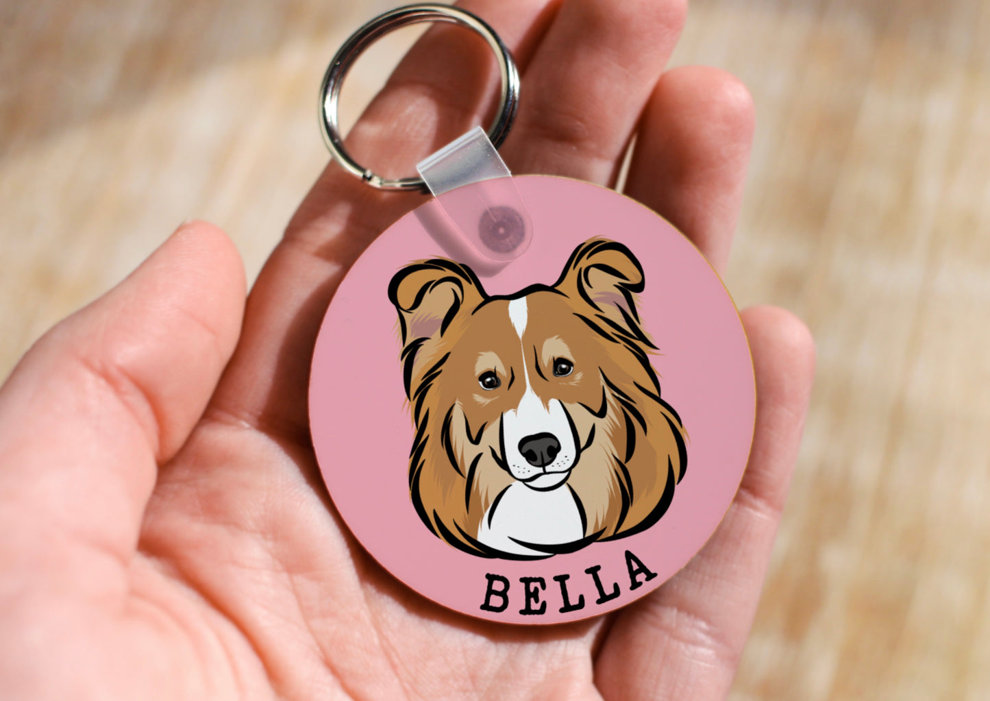 Personalised Sheltie Keyring