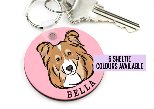Personalised Sheltie Keyring