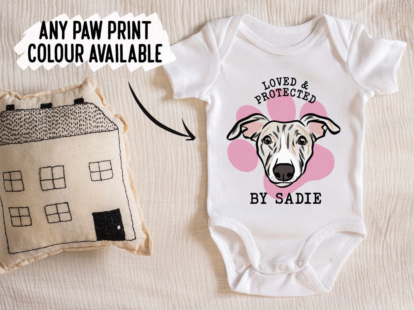 Whippet/Greyhound Baby Onesie