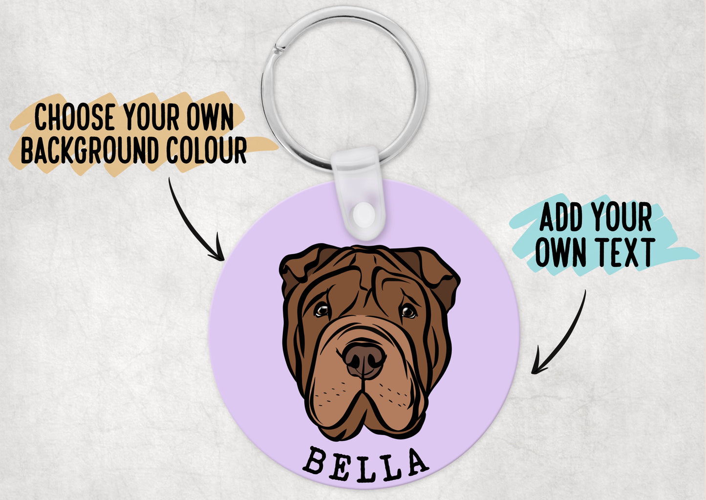Shar Pei Keyring