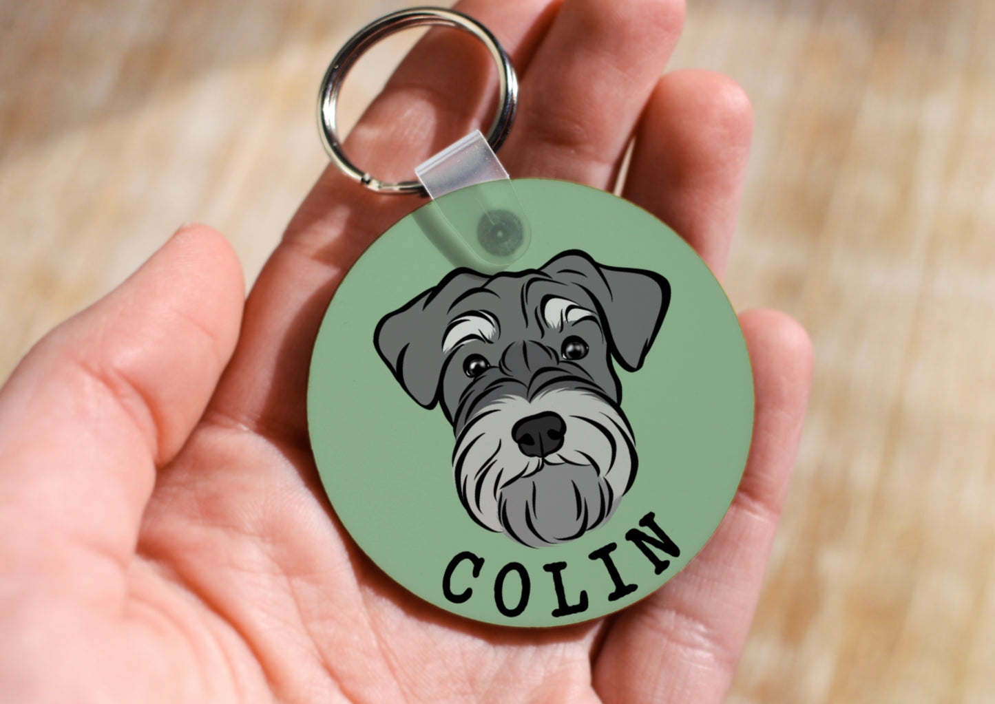 Miniature Schnauzer Keyring